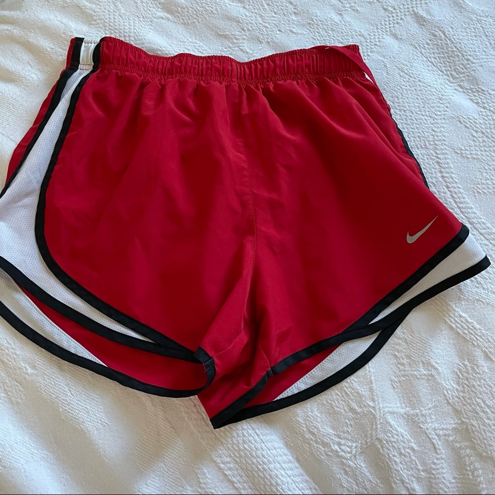 Red Nike Dry Fit shorts